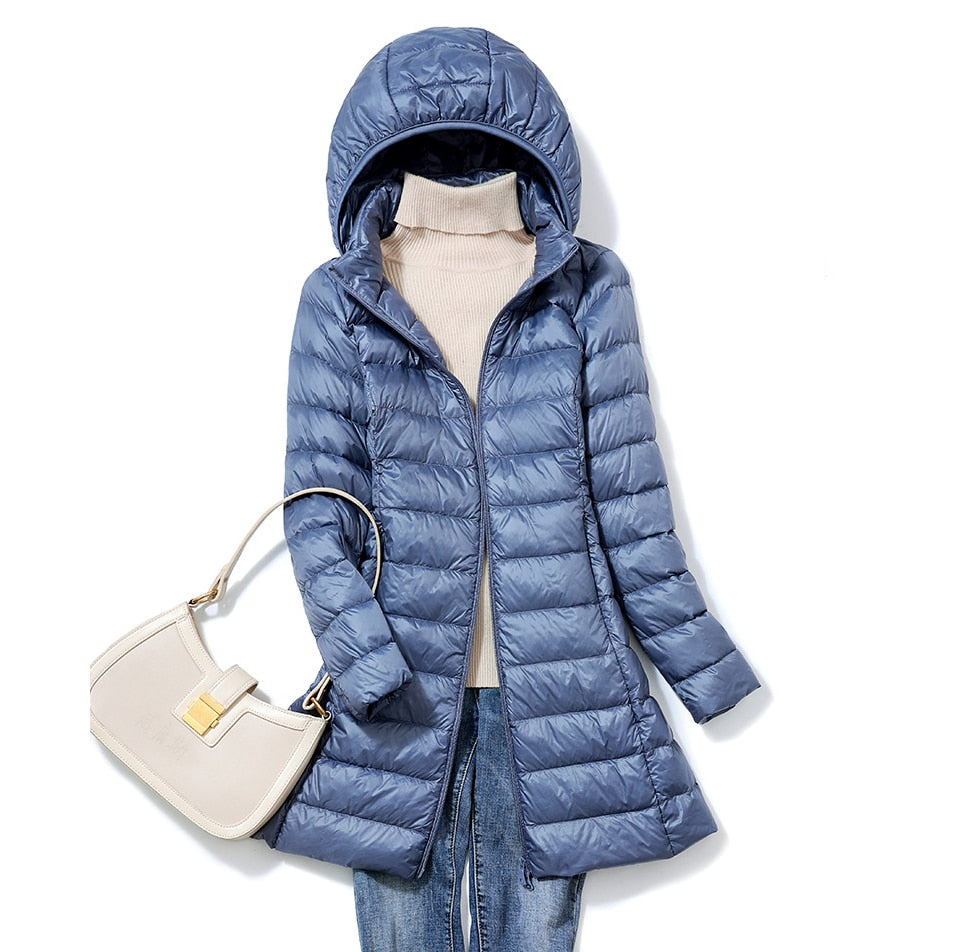 Stylische Winterjacke mit Kapuze und Schlanker Passform für Kalte Tage