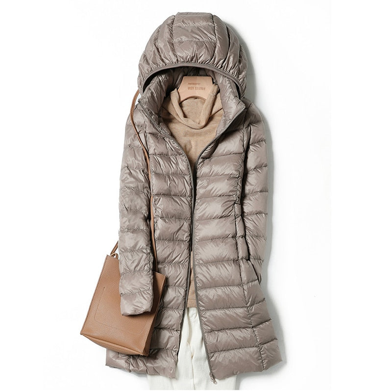 Stylische Winterjacke mit Kapuze und Schlanker Passform für Kalte Tage
