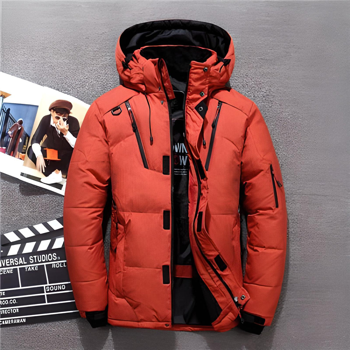 Stylische warme Winterjacke für Herren für kalte Tage