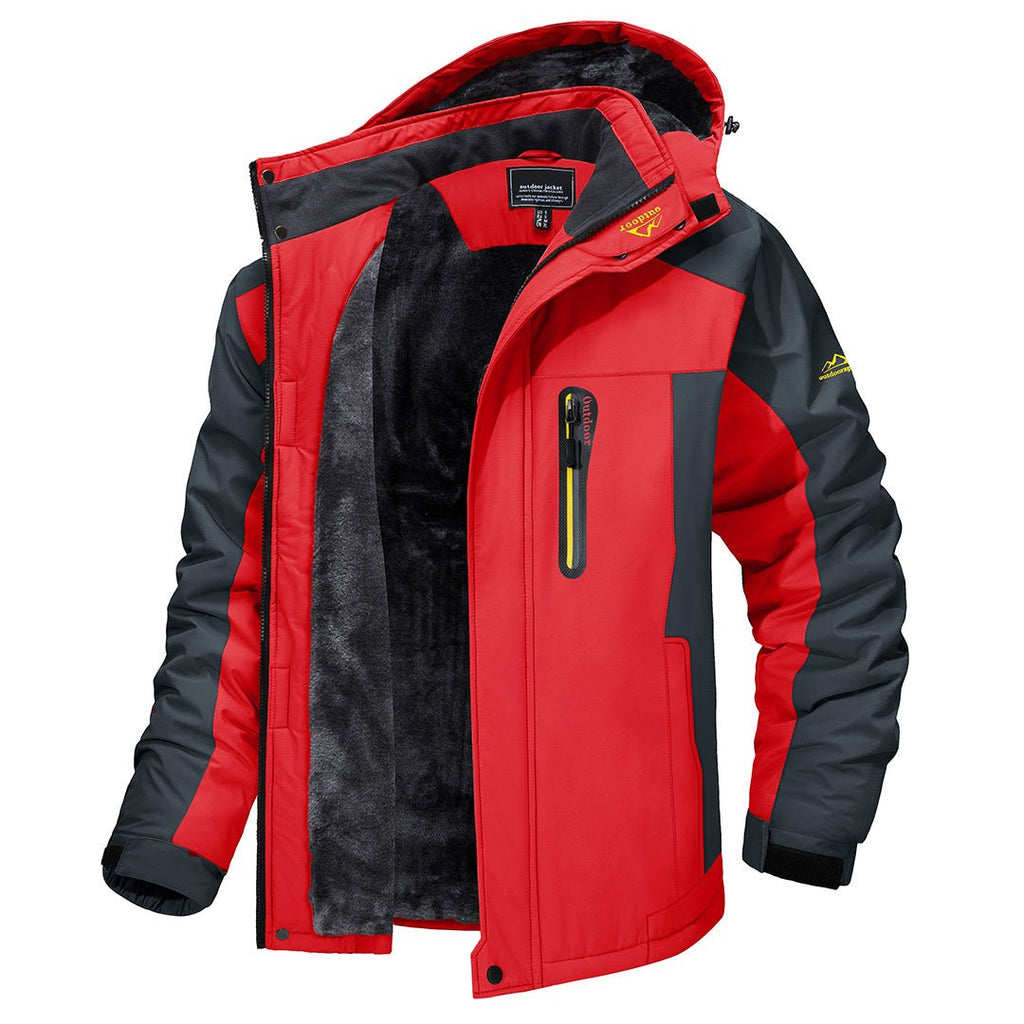 Warme Herrenjacke mit Tiefer Kapuze und Praktischen Taschen – Für Stilvolle Outfits