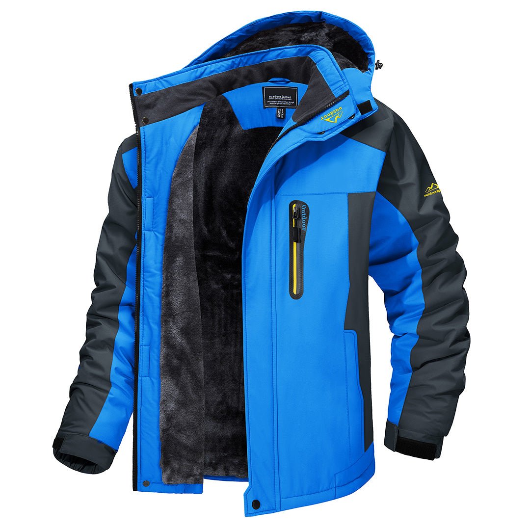 Warme Herrenjacke mit Tiefer Kapuze und Praktischen Taschen – Für Stilvolle Outfits