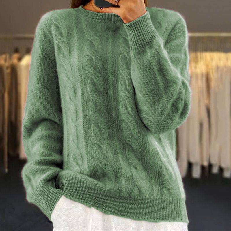 Bequemer Strickpullover mit normalem Kragen