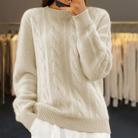 Bequemer Strickpullover mit normalem Kragen