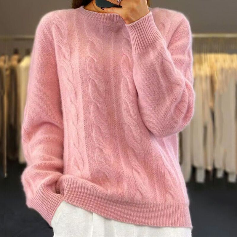 Bequemer Strickpullover mit normalem Kragen