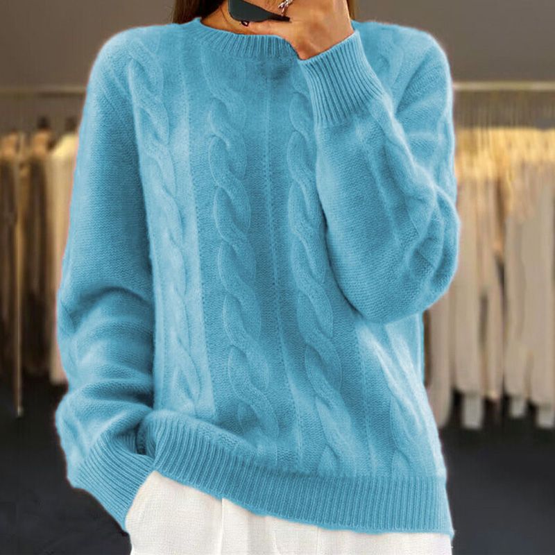 Bequemer Strickpullover mit normalem Kragen