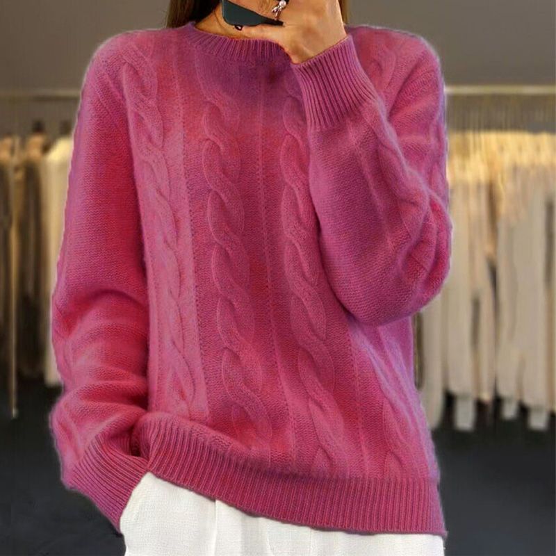 Bequemer Strickpullover mit normalem Kragen
