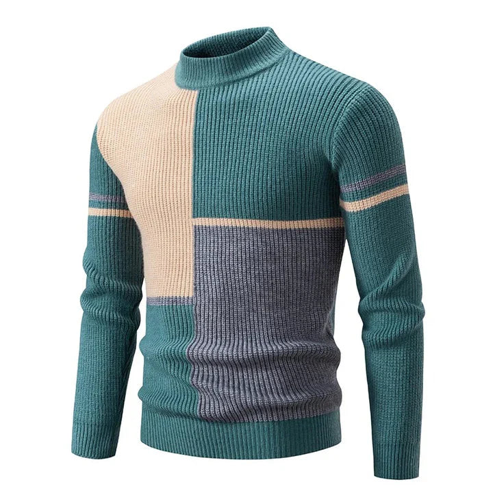 Herren Herbstpullover mit Farbintensivem Entwurf – Stilvoll und Bequem
