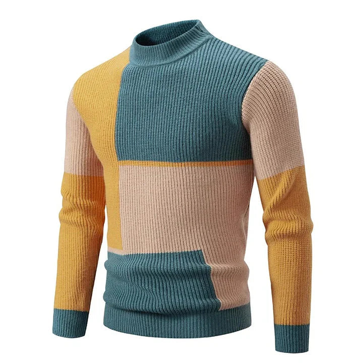 Herren Herbstpullover mit Farbintensivem Entwurf – Stilvoll und Bequem